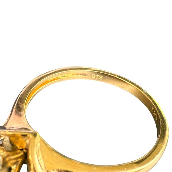 Swarovski Crystal Ring Gold Toned With Accents Size 10 - Picture 5 of 6